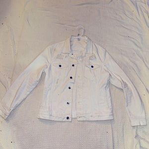 Zara Men White Jean Jacket